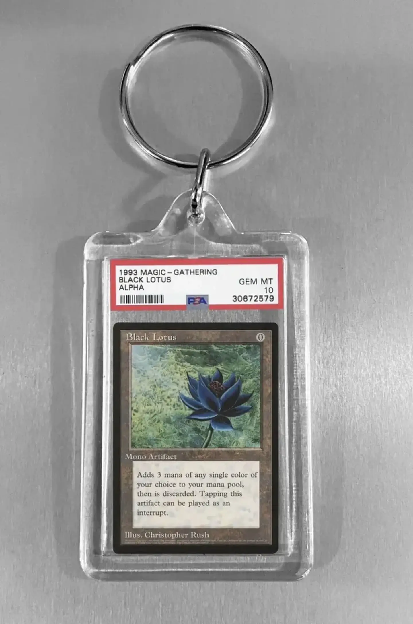 Llavero Edicion Magic The Gathering BLACK LOTUS Edicion Alpha GEM 10 PSA 1