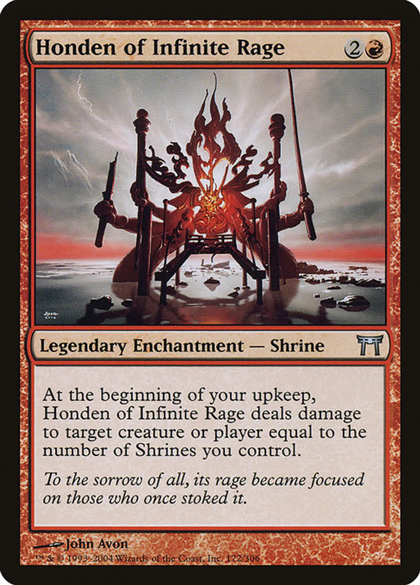 Carta Magic - Honden of Infinite Rage - Idioma: Español - Edicion: Champions of Kamigawa 1