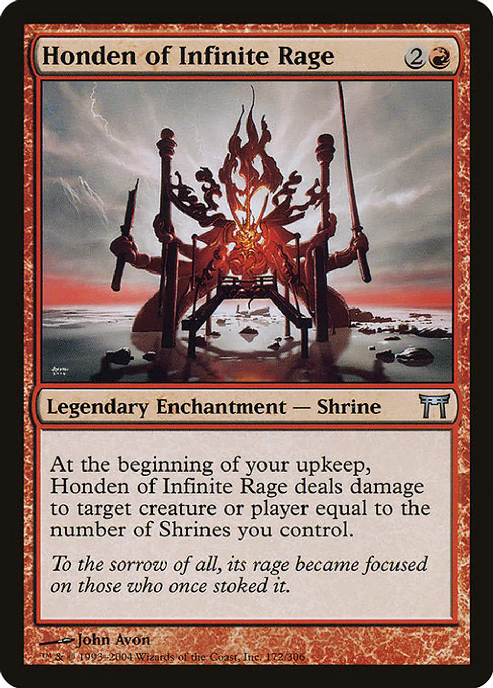 Carta Magic - Honden of Infinite Rage - Idioma: Español - Edicion: Champions of Kamigawa 1