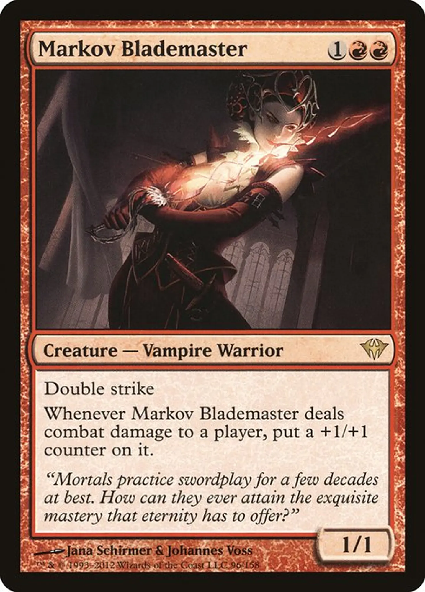 Carta Magic - FOIL Markov Blademaster - Idioma: Español - Edicion: Dark Ascension 1