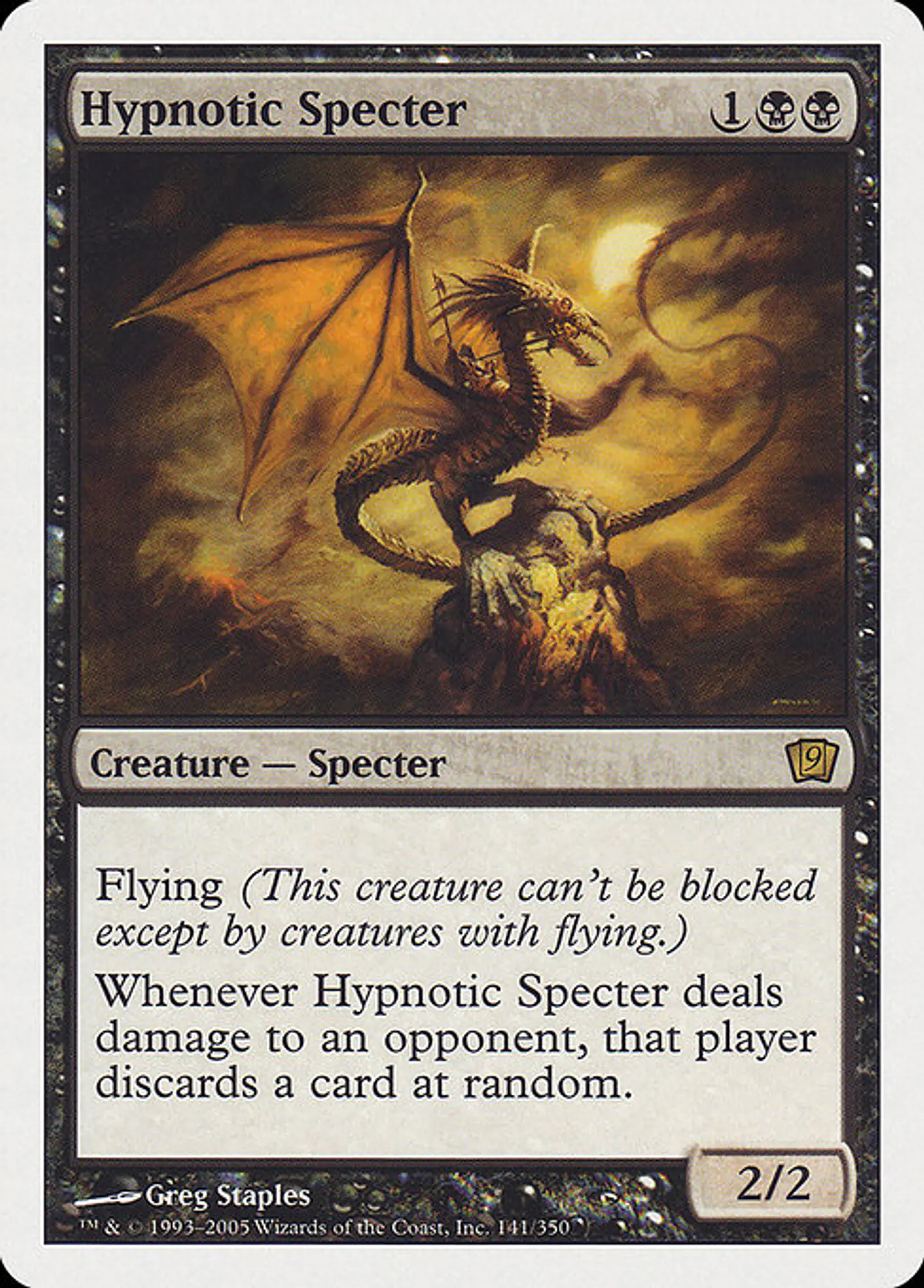 Carta Magic - Hypnotic Specter - Idioma: Español - Edicion: Ninth Edition 1