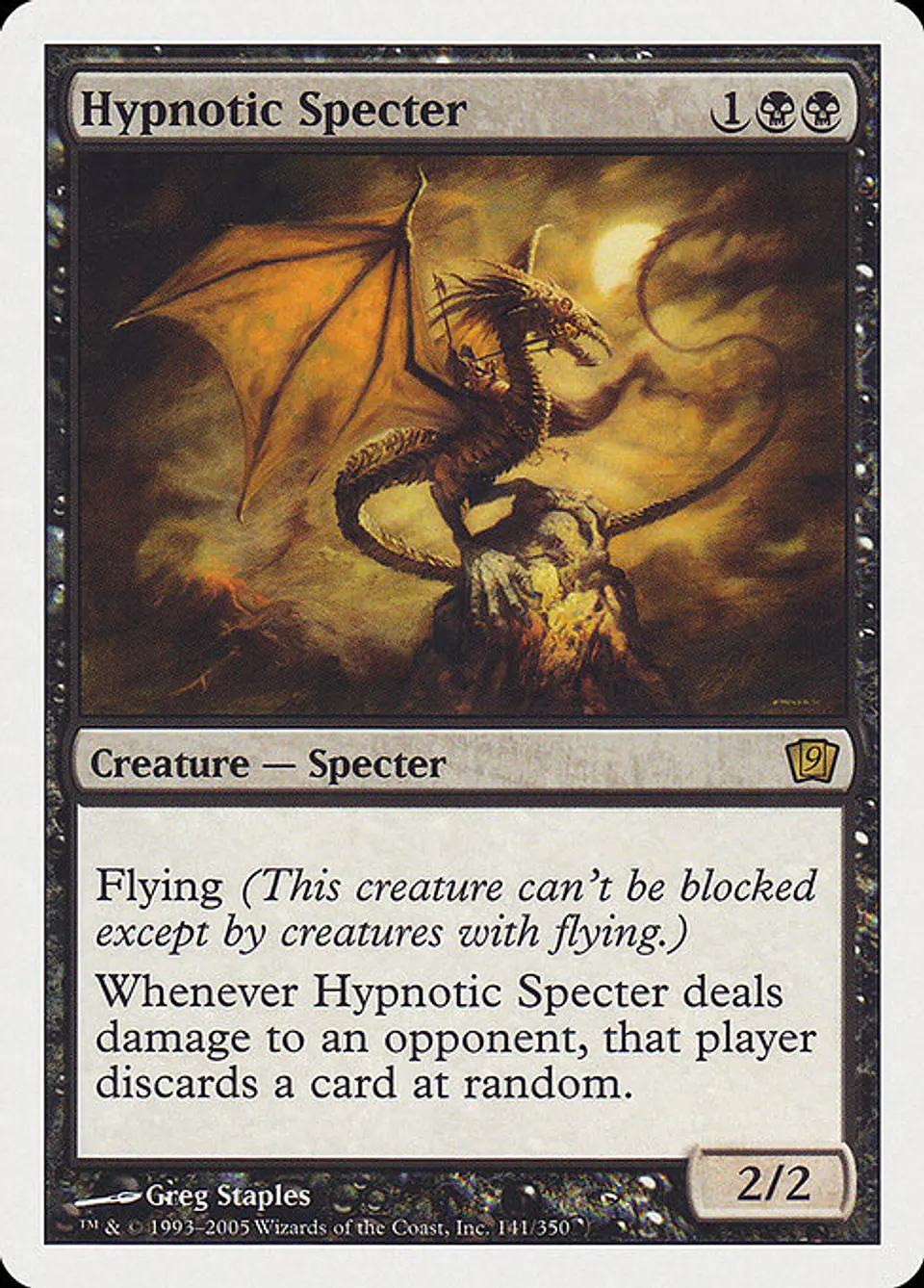Carta Magic - Hypnotic Specter - Idioma: Español - Edicion: Ninth Edition 1