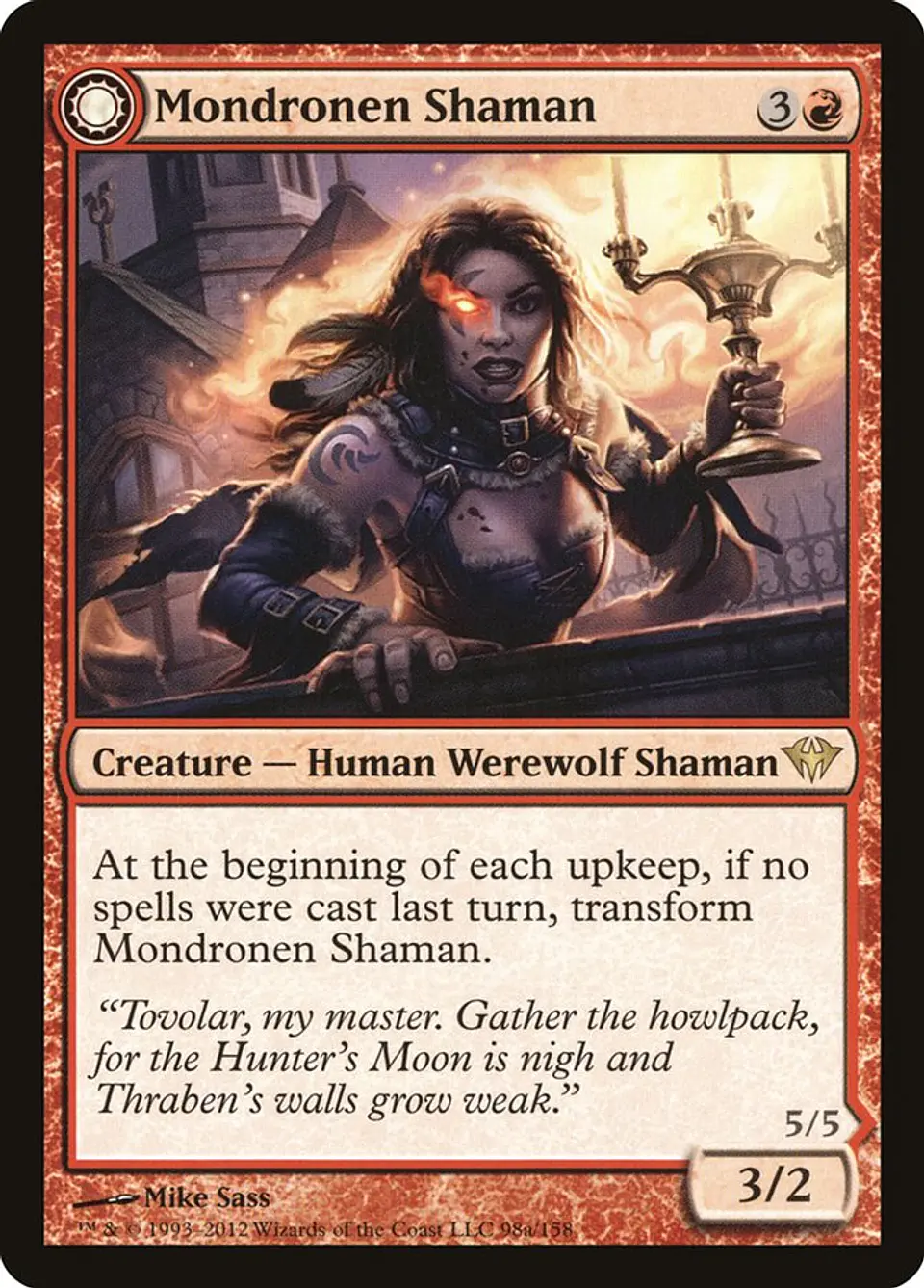 Carta Magic - FOIL Mondronen Shaman - Idioma: Español - Edicion: Dark Ascension 1