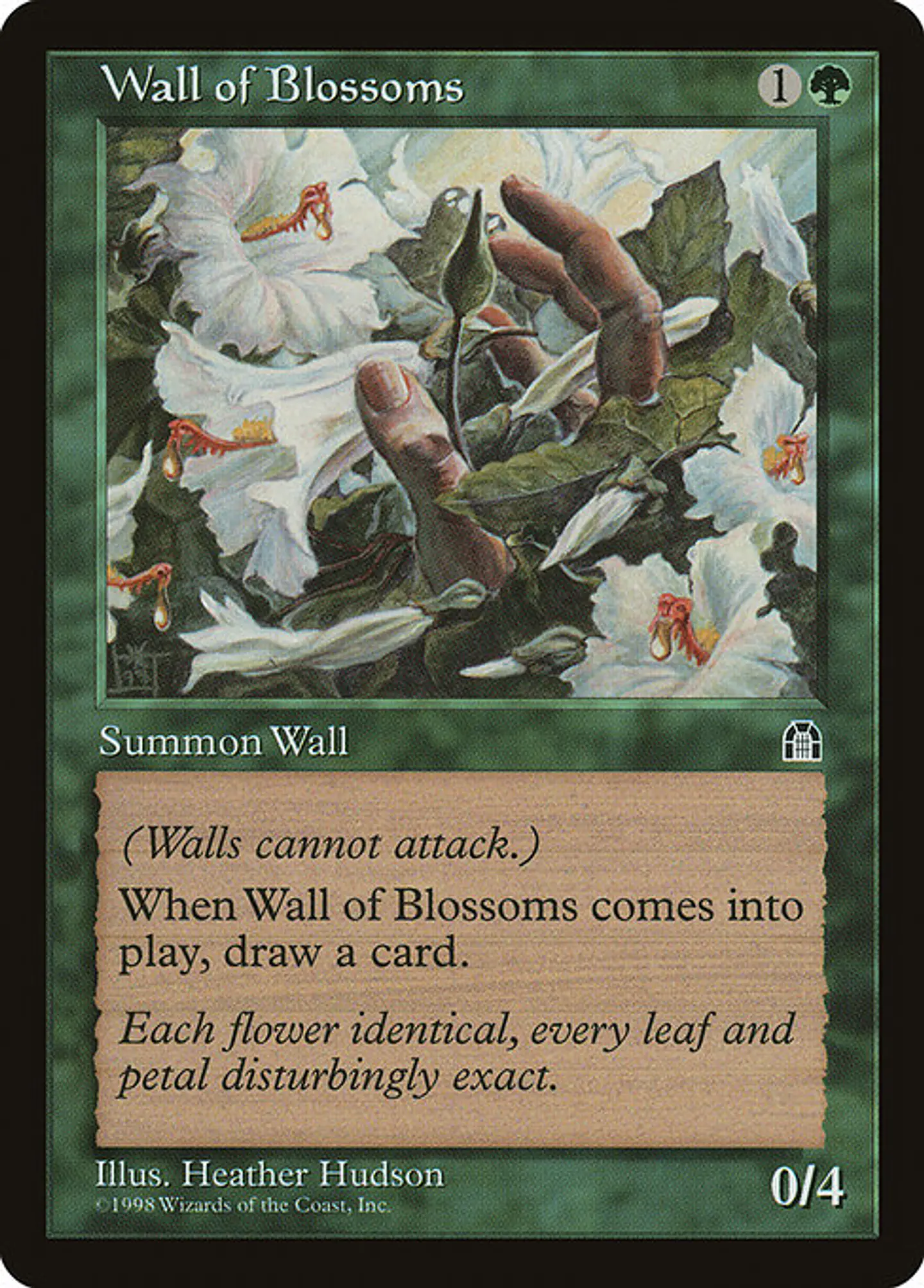 Carta Magic - Wall of Blossoms - Idioma: Español - Edicion: Stronghold 1
