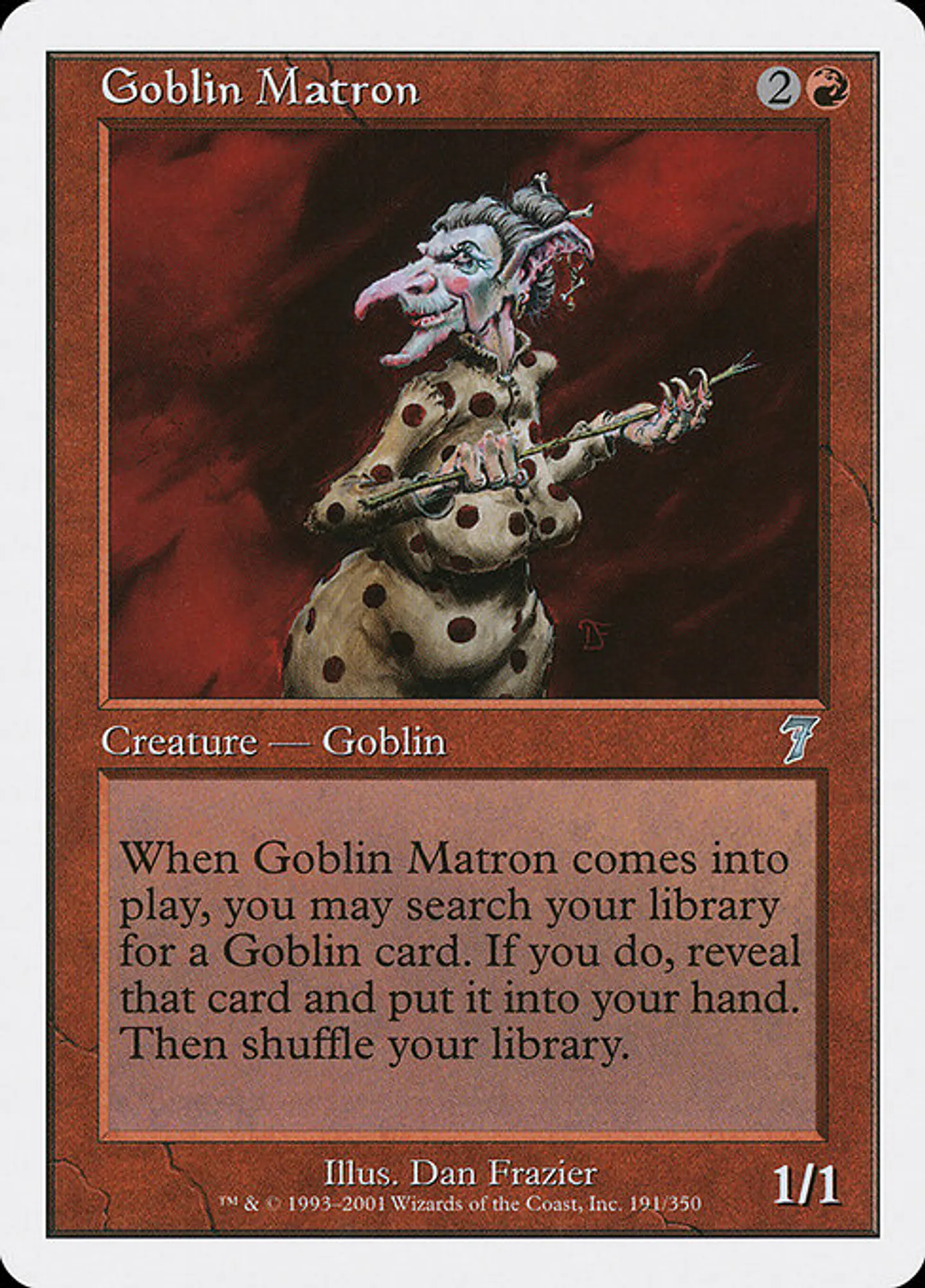 Carta Magic - Goblin Matron - Idioma: Ingles - Edicion: Seventh Edition 1