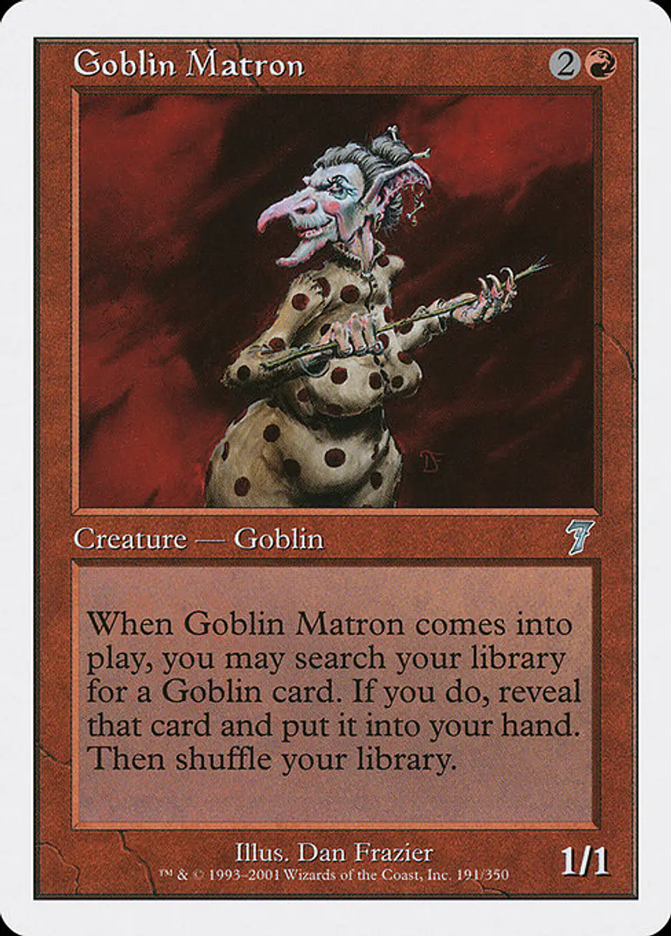 Carta Magic - Goblin Matron - Idioma: Ingles - Edicion: Seventh Edition 1