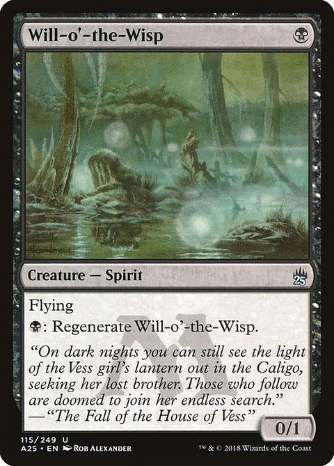 Carta Magic - FOIL Will-o'-the-Wisp - Idioma: Ingles - Edicion: Masters 25