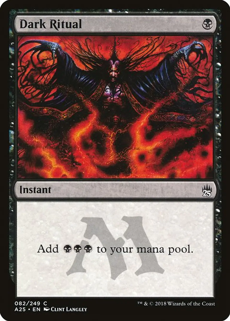Carta Magic - FOIL Dark Ritual - Idioma: Ingles - Edicion: Masters 25 1