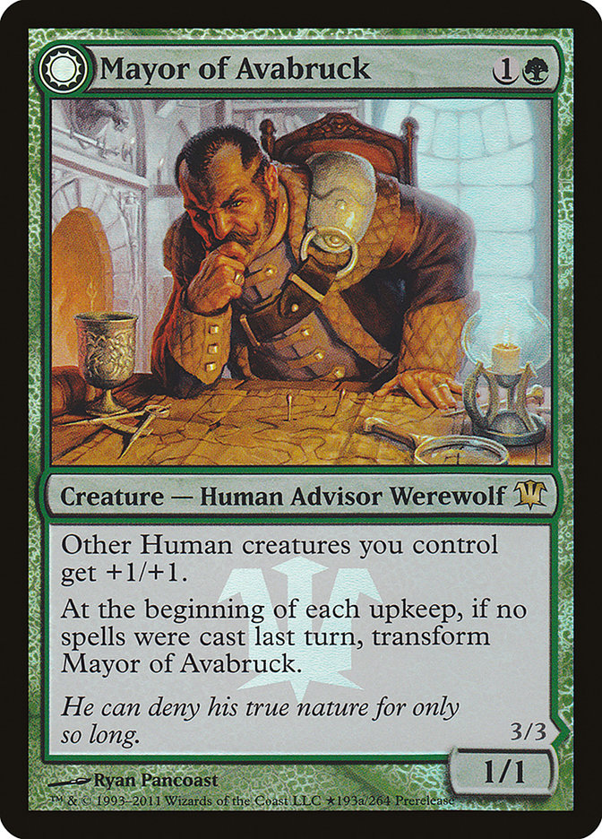 Carta Magic - FOIL Mayor of Avabruck - Idioma: Español - Edicion: Innistrad Promos 1