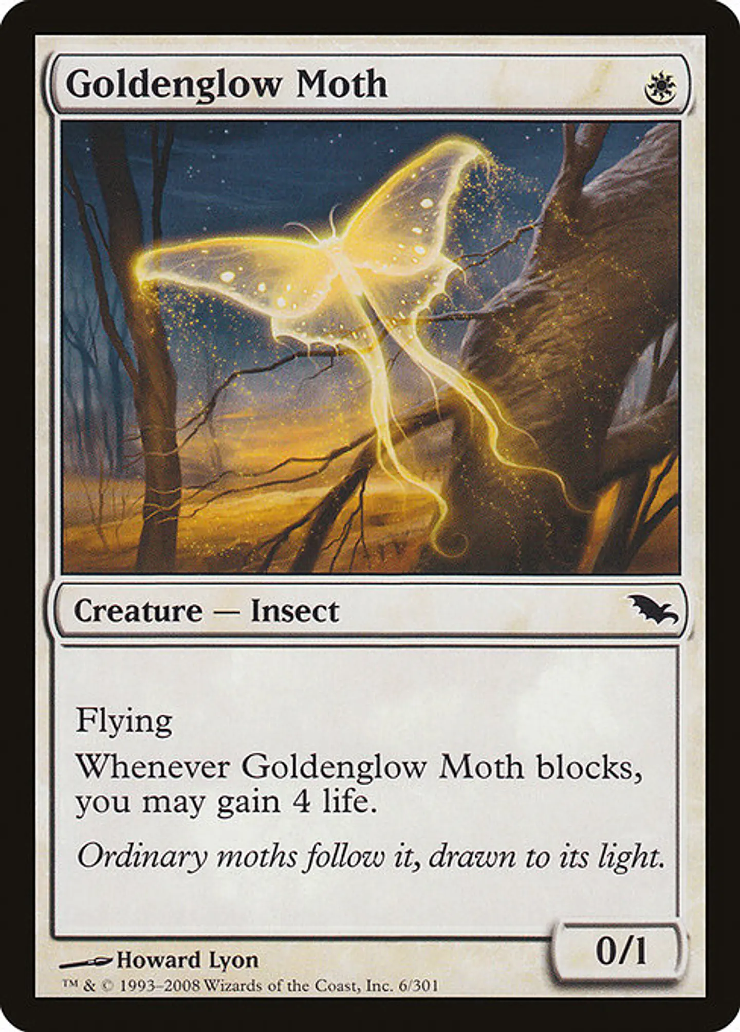 Carta Magic - FOIL Goldenglow Moth - Idioma: Ingles - Edicion: Shadowmoor 1