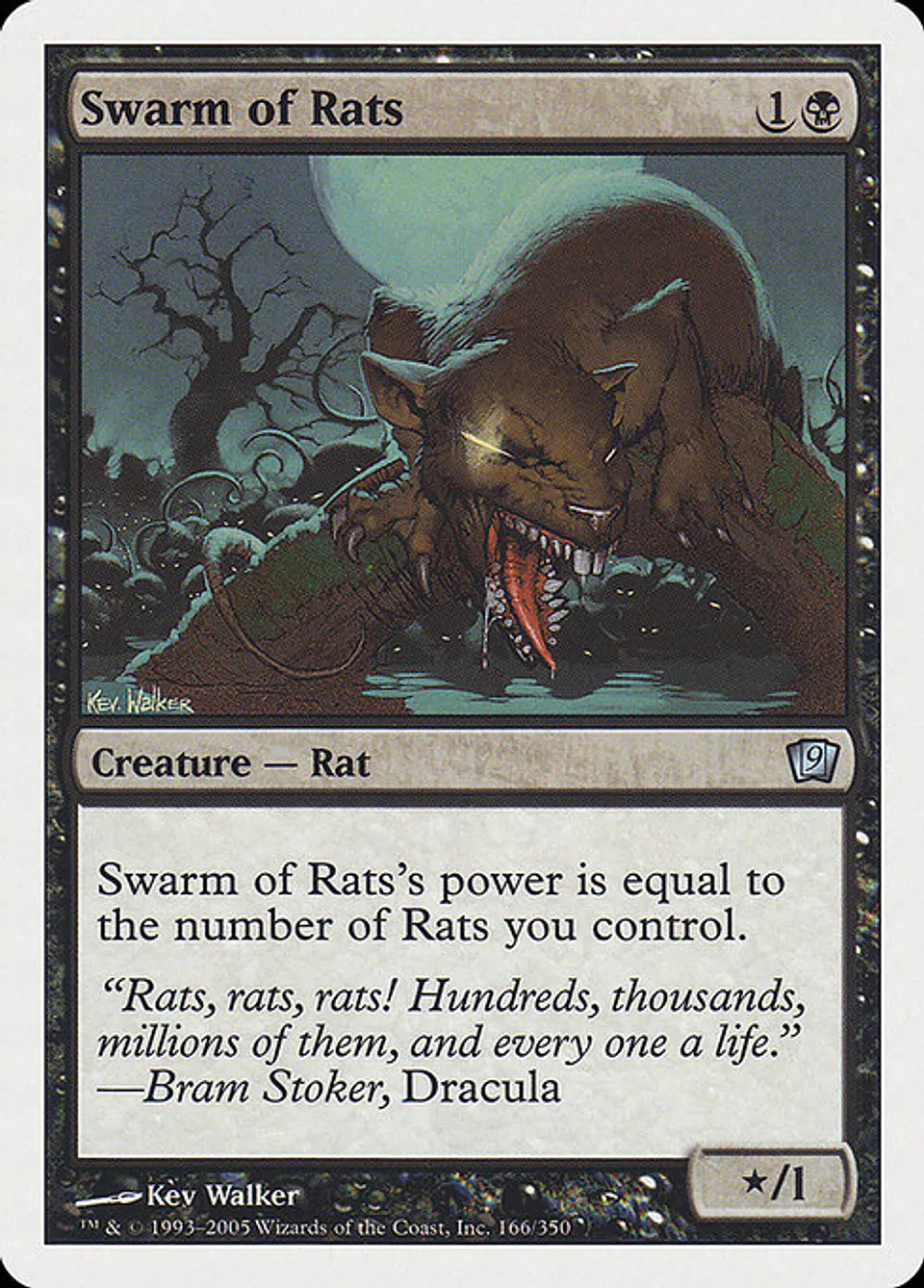 Carta Magic - Swarm of Rats - Idioma: Español - Edicion: Ninth Edition 1