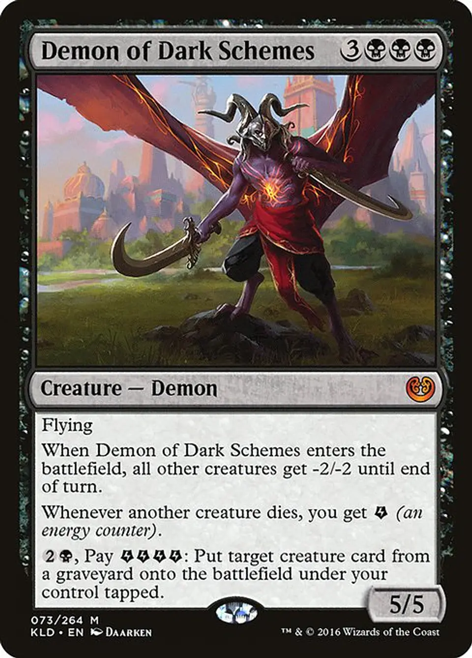 Carta Magic - Demon of Dark Schemes - Idioma: Español - Edicion: Kaladesh 1