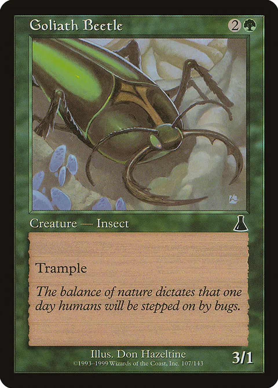 Carta Magic - FOIL Goliath Beetle - Idioma: Español - Edicion: Urza's Destiny 1