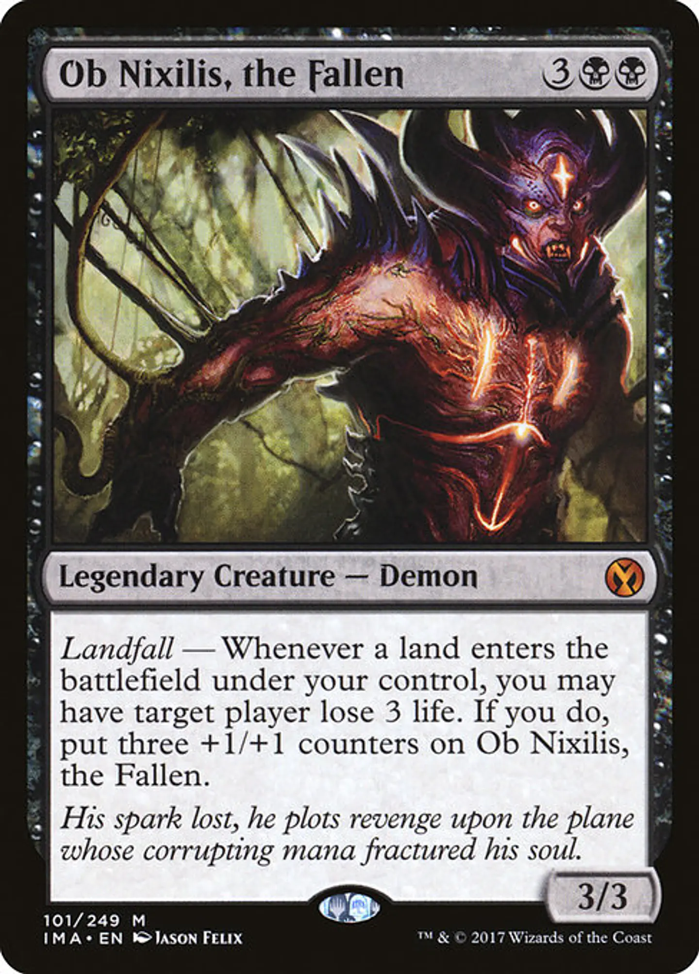 Carta Magic - Ob Nixilis, the Fallen - Idioma: Ingles - Edicion: Iconic Masters 1