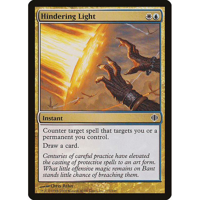 Carta Magic - FOIL Hindering Light - Idioma: Español - Edicion: Shards of Alara