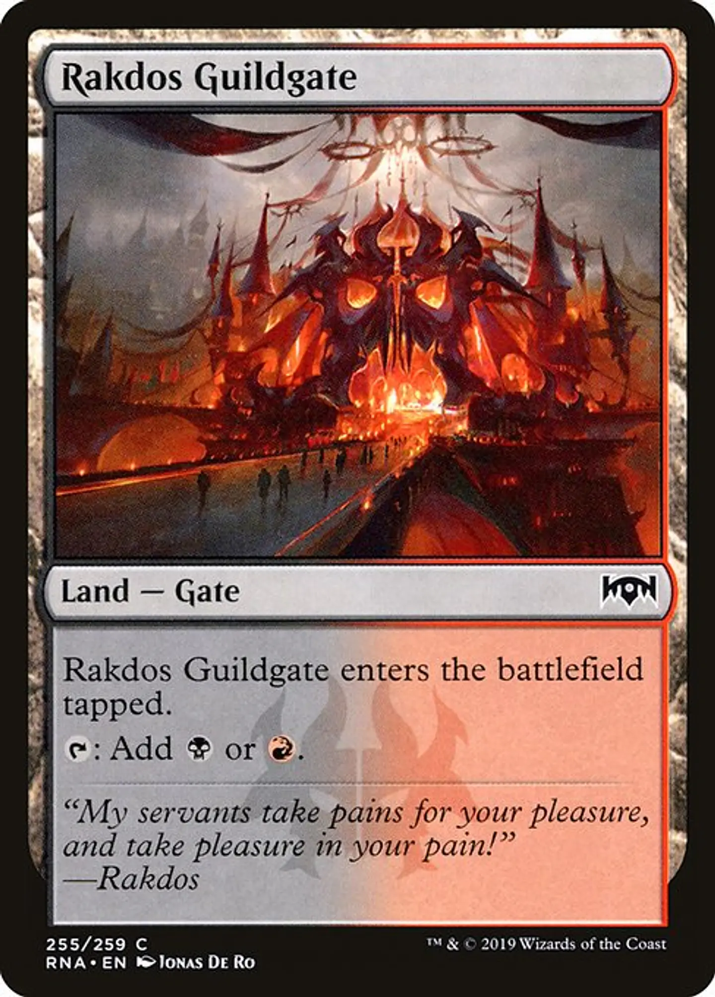 Carta Magic - FOIL Rakdos Guildgate - Idioma: Español - Edicion: Ravnica Allegiance 1