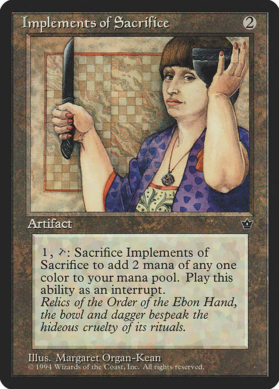 Carta Magic - Implements of Sacrifice - Idioma: Ingles - Edicion: Fallen Empires 1