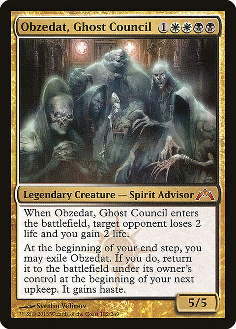Carta Magic - Obzedat, Ghost Council - Idioma: Español - Edicion: Gatecrash
