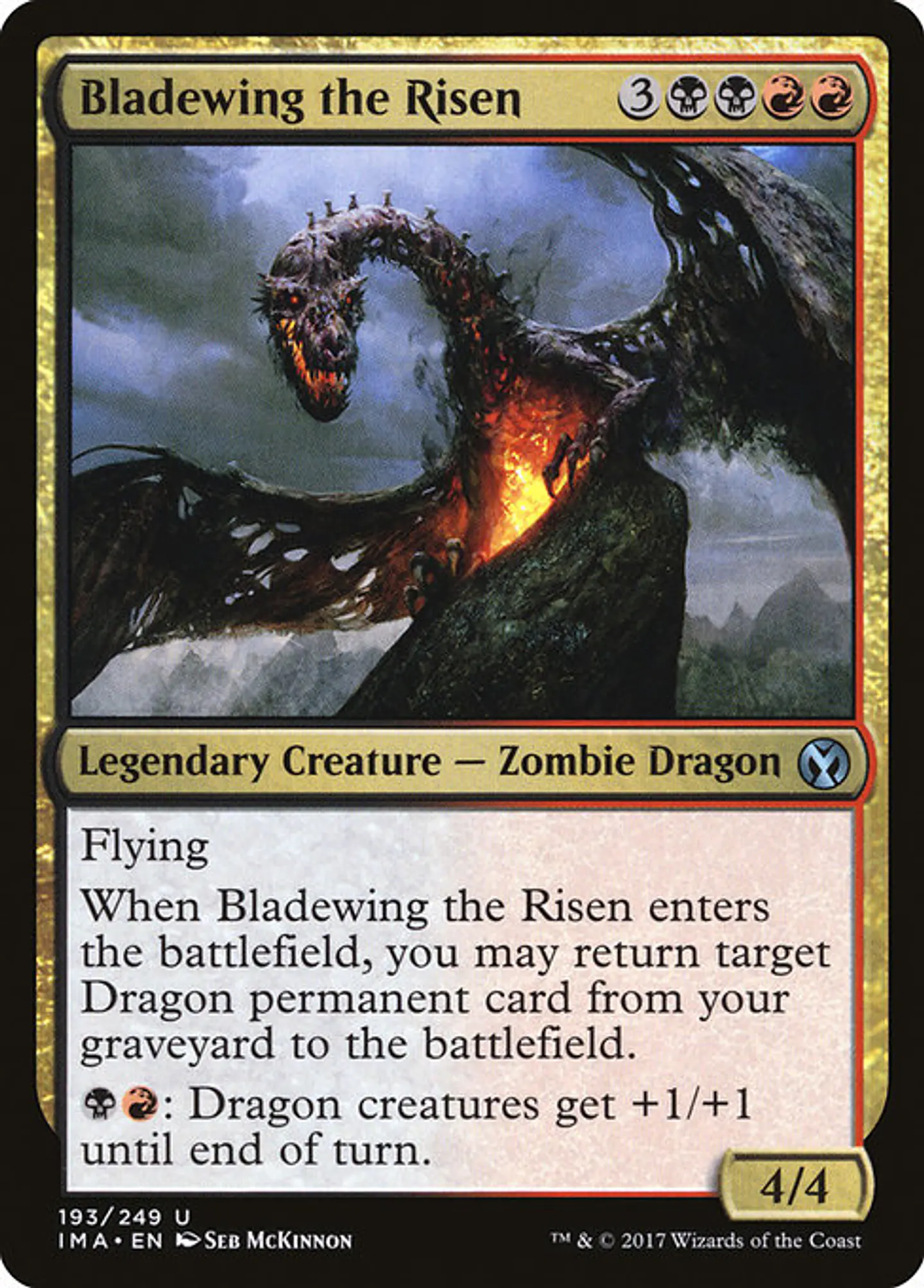 Carta Magic - Bladewing the Risen - Idioma: Ingles - Edicion: Iconic Masters 1