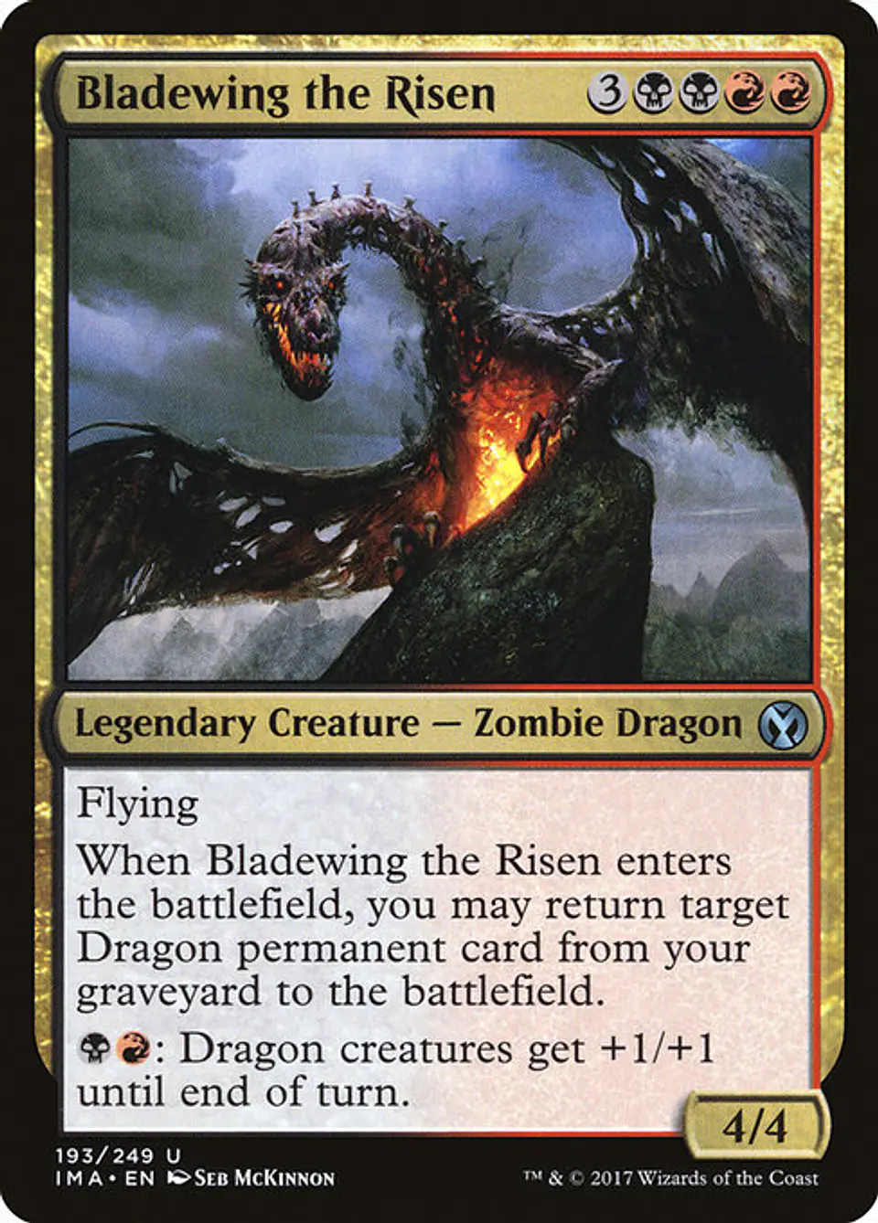 Carta Magic - Bladewing the Risen - Idioma: Ingles - Edicion: Iconic Masters 1