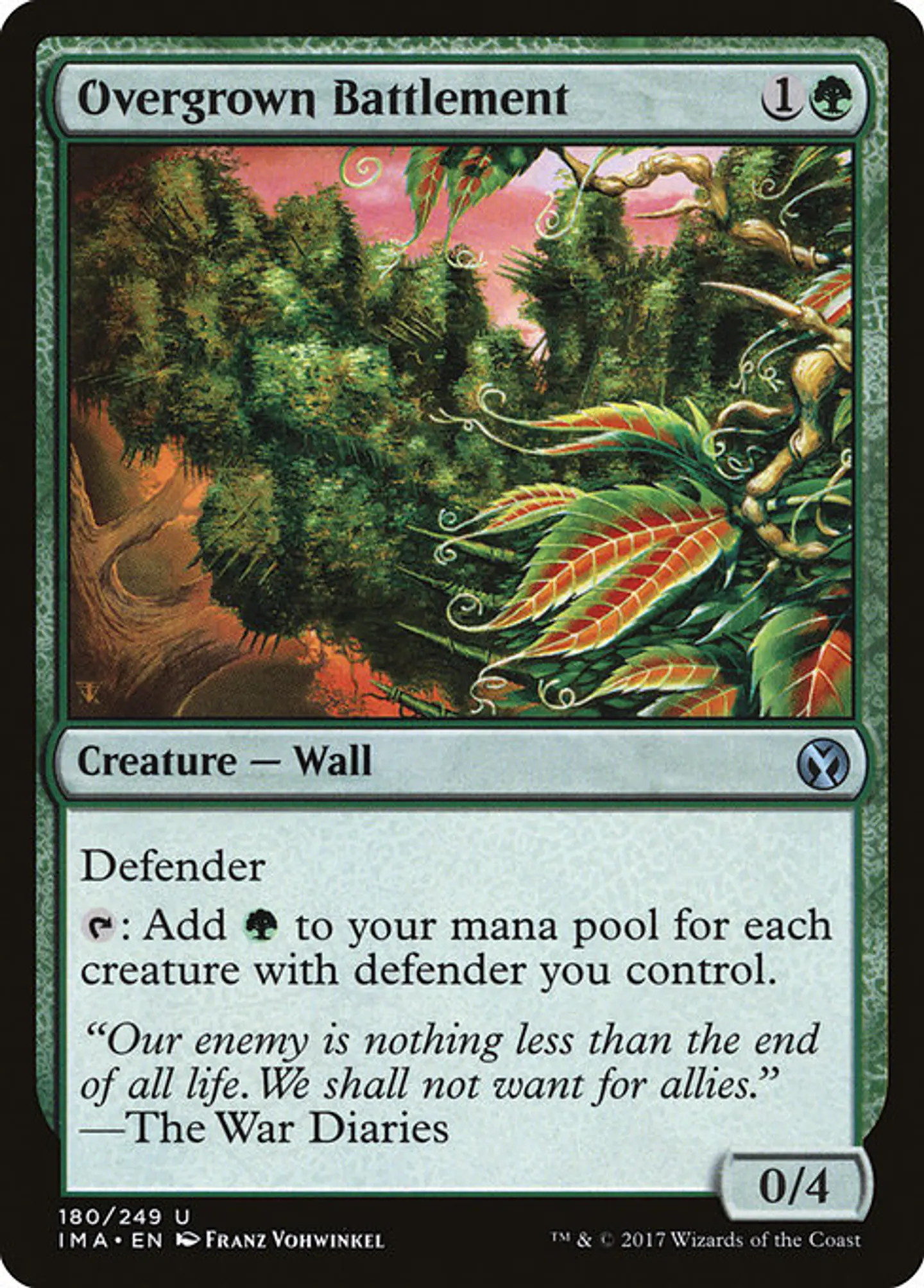 Carta Magic - FOIL Overgrown Battlement - Idioma: Ingles - Edicion: Iconic Masters 1