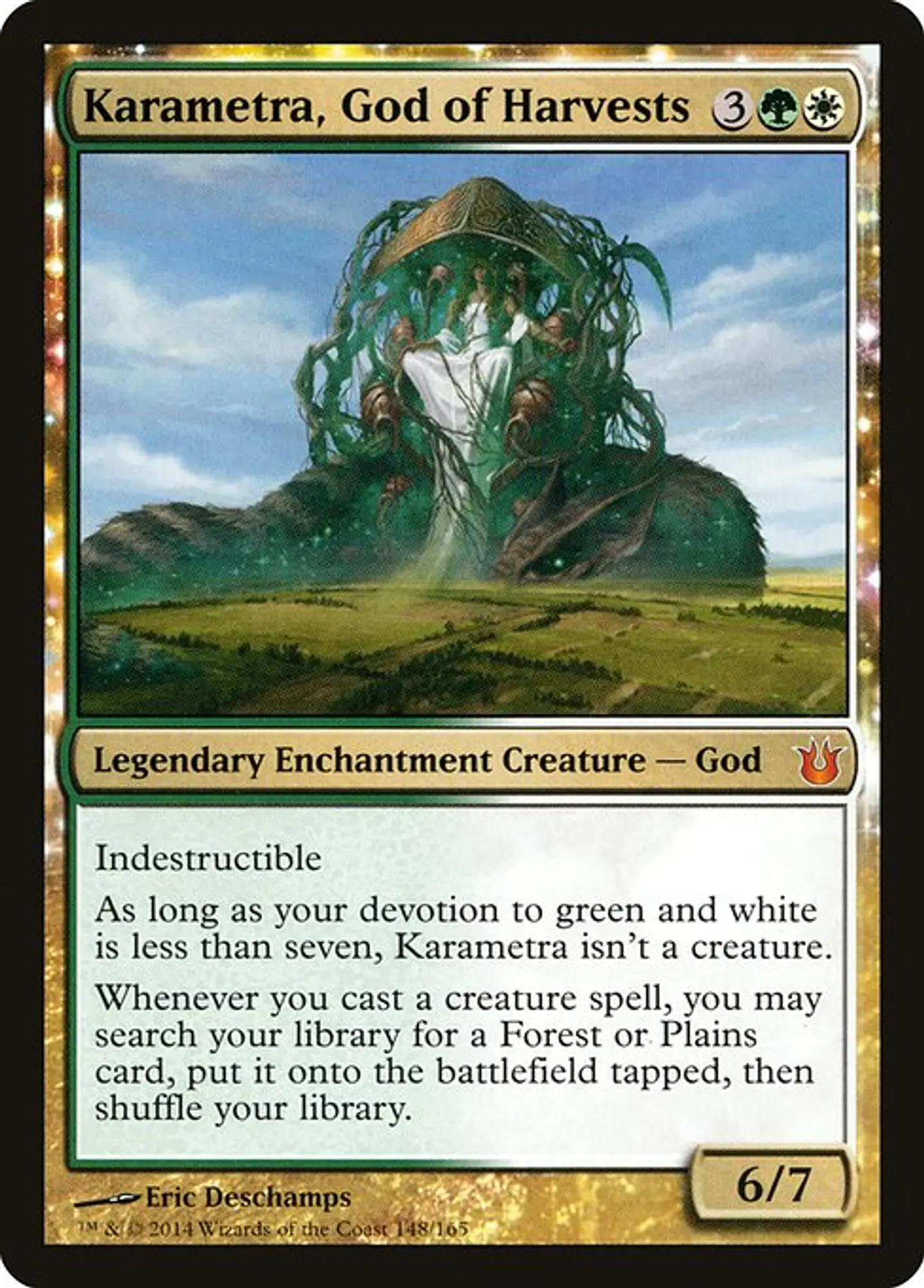 Carta Magic - Karametra, God of Harvests - Idioma: Ingles - Edicion: Born of the Gods 1