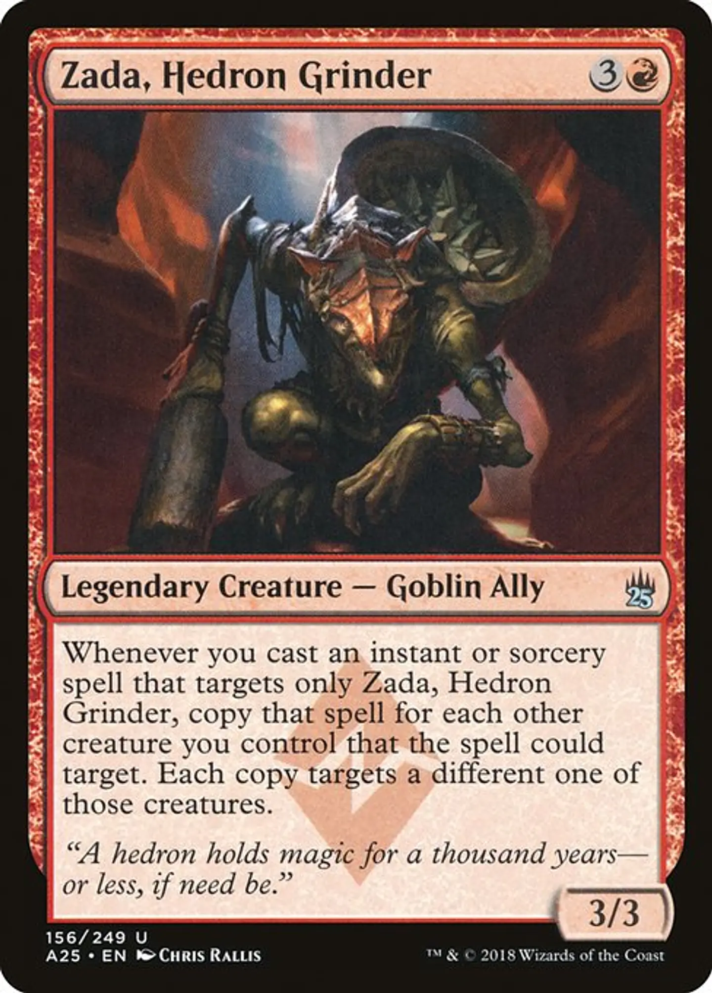 Carta Magic - FOIL Zada, Hedron Grinder - Idioma: Ingles - Edicion: Masters 25 1