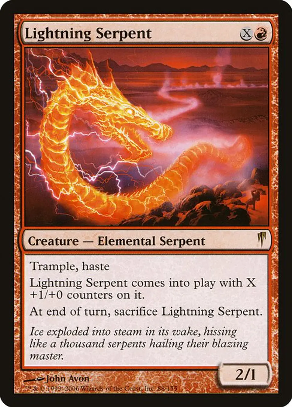 Carta Magic - Lightning Serpent - Idioma: Ingles - Edicion: Coldsnap 1