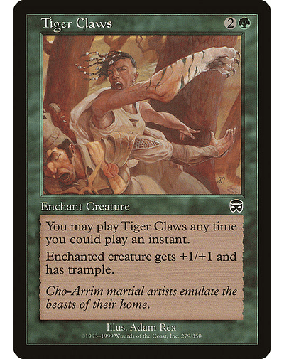 Carta Magic - FOIL Tiger Claws - Idioma: Español - Edicion: Mercadian Masques