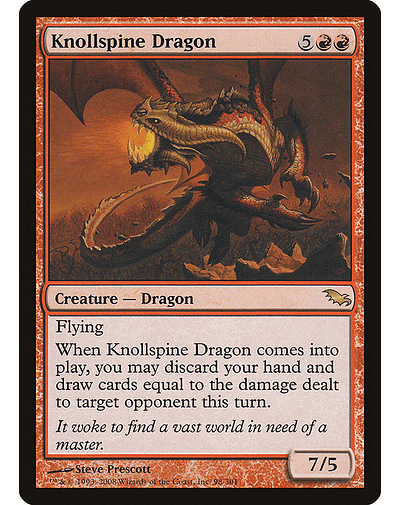 Carta Magic - Knollspine Dragon - Idioma: Español - Edicion: Shadowmoor