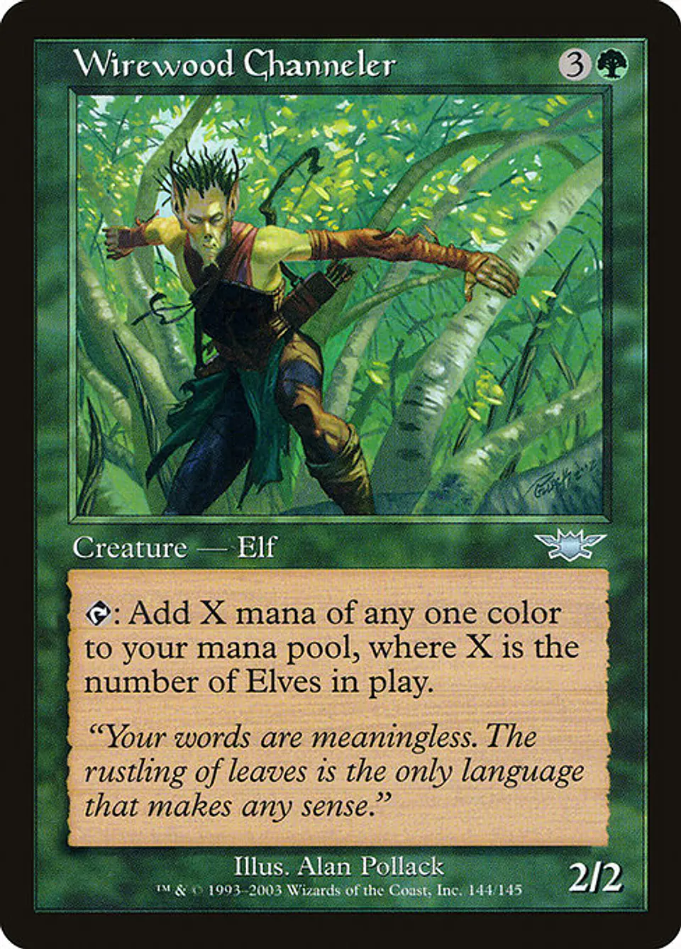 Carta Magic - Wirewood Channeler - Idioma: Ingles - Edicion: Legions 1