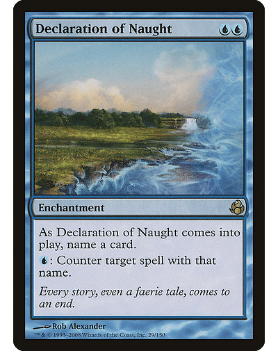 Carta Magic - Declaration of Naught - Idioma: Ingles - Edicion: Morningtide