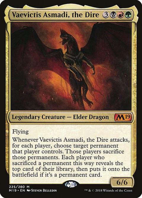 Carta Magic - Vaevictis Asmadi, the Dire - Idioma: Ingles - Edicion: Core Set 2019
