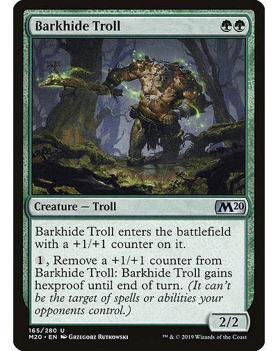 Carta Magic - FOIL Barkhide Troll - Idioma: Ingles - Edicion: Core Set 2020