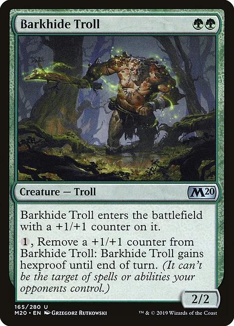 Carta Magic - FOIL Barkhide Troll - Idioma: Ingles - Edicion: Core Set 2020