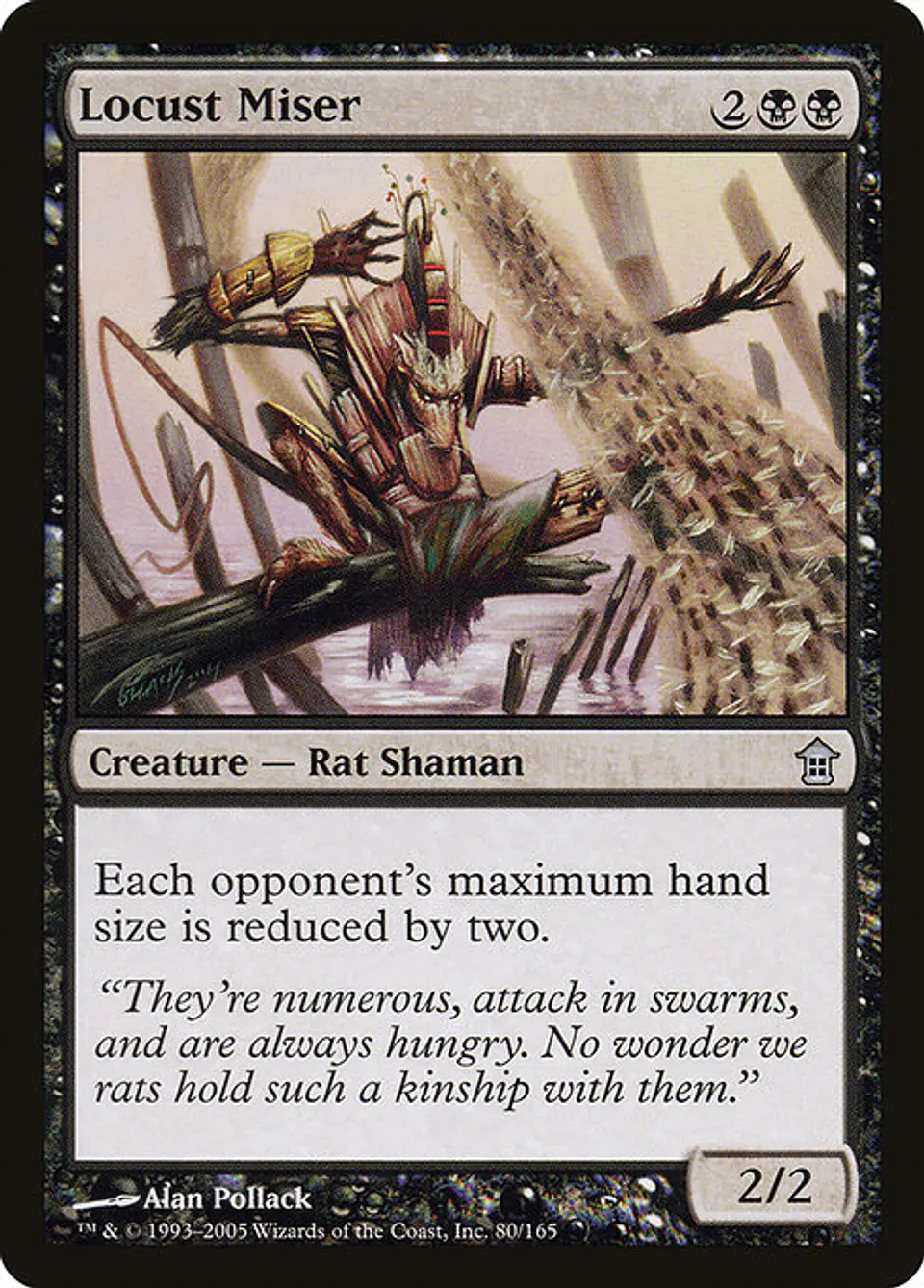 Carta Magic - Locust Miser - Idioma: Español - Edicion: Saviors of Kamigawa 1