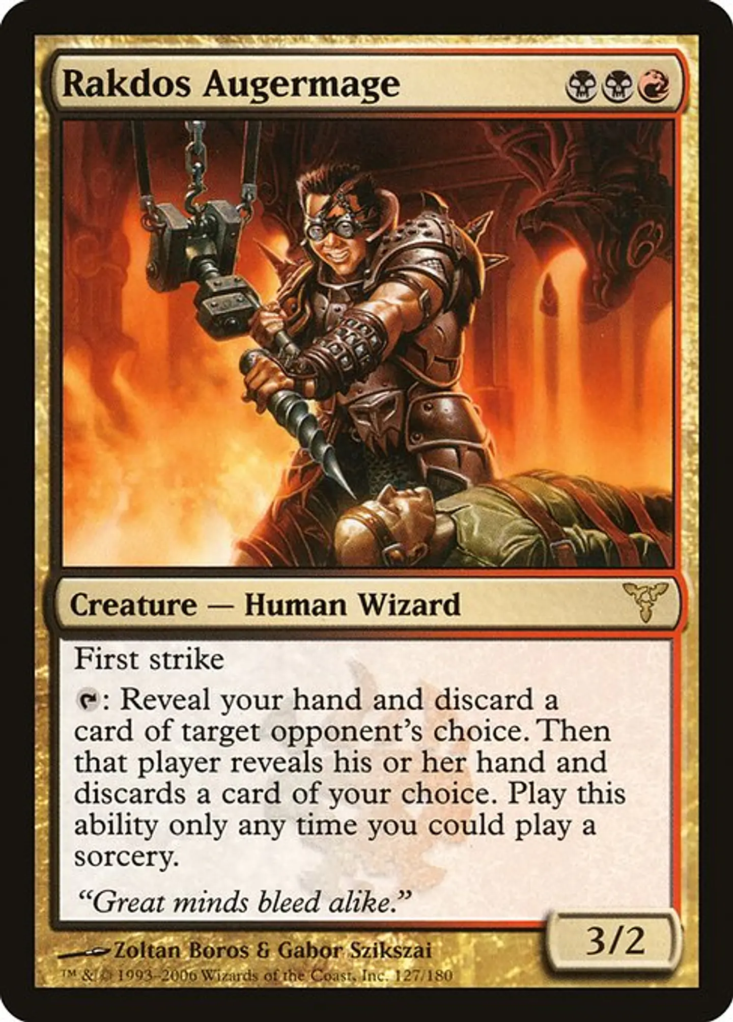 Carta Magic - FOIL Rakdos Augermage - Idioma: Ingles - Edicion: Dissension 1