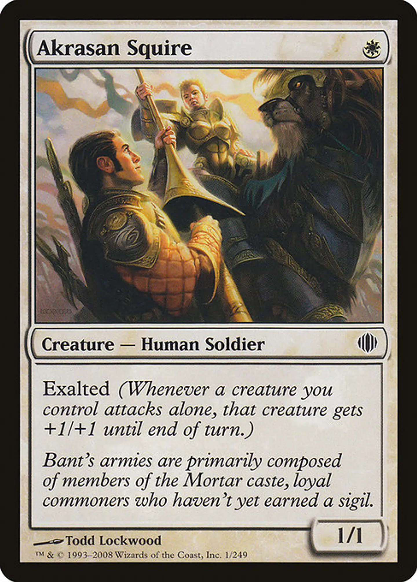 Carta Magic - FOIL Akrasan Squire - Idioma: Ingles - Edicion: Shards of Alara 1
