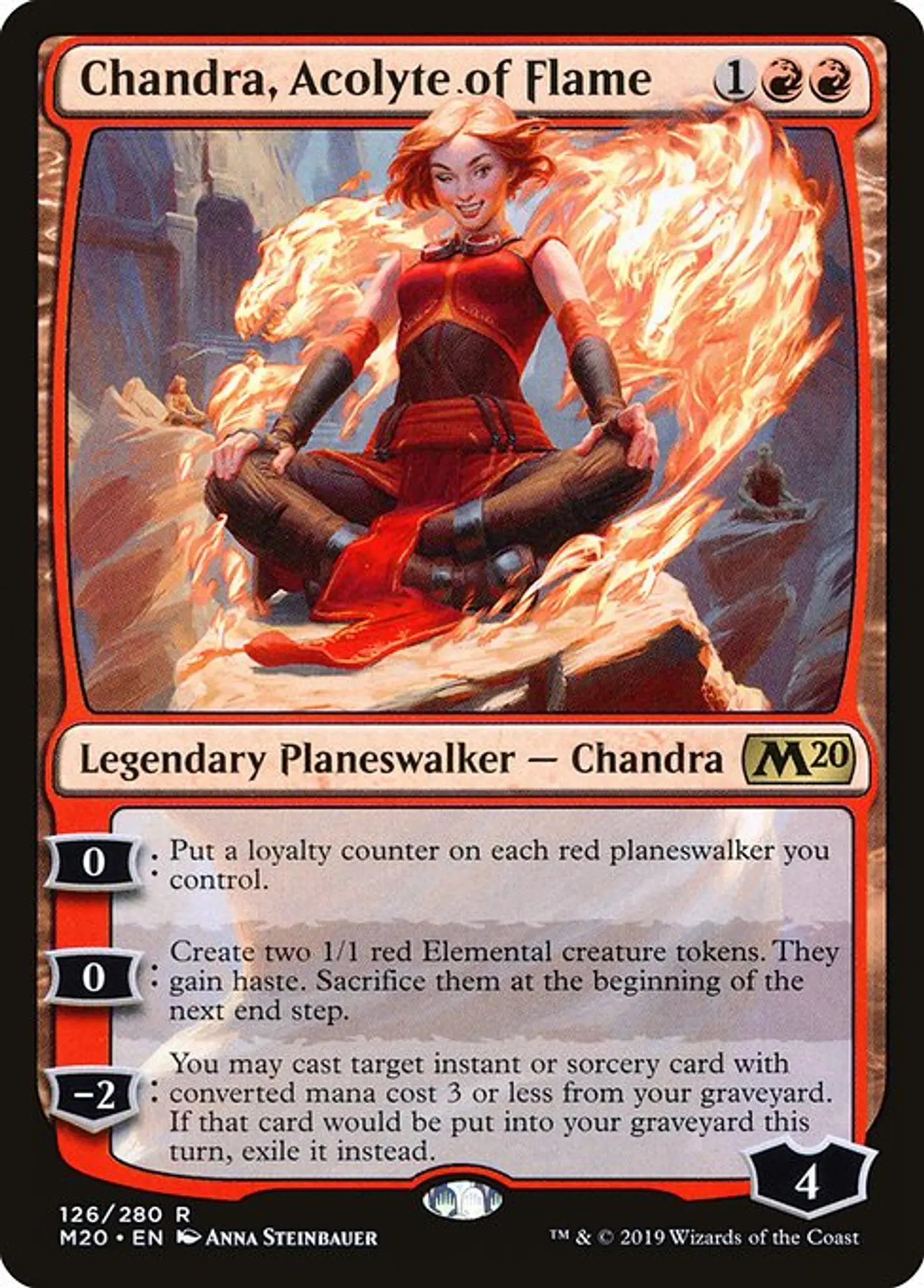 Carta Magic - Chandra, Acolyte of Flame - Idioma: Ingles - Edicion: Core Set 2020 1