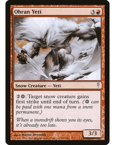 Carta Magic - FOIL Ohran Yeti - Idioma: Español - Edicion: Coldsnap