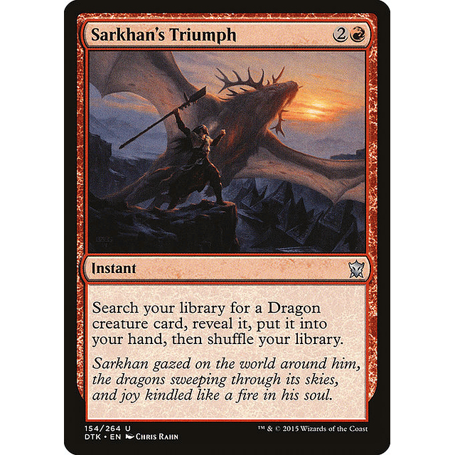 Carta Magic - Sarkhan's Triumph - Idioma: Ingles - Edicion: Dragons of Tarkir