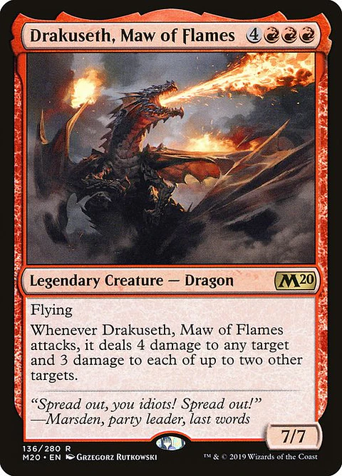 Carta Magic - Drakuseth, Maw of Flames - Idioma: Ingles - Edicion: Core Set 2020