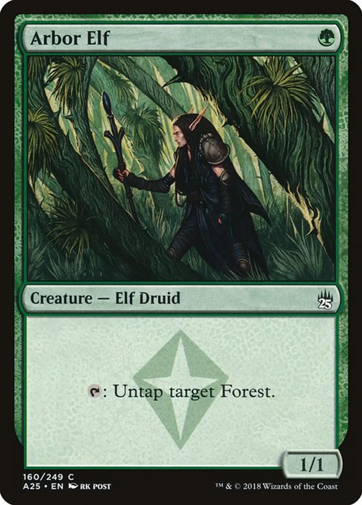 Carta Magic - FOIL Arbor Elf - Idioma: Ingles - Edicion: Masters 25 1