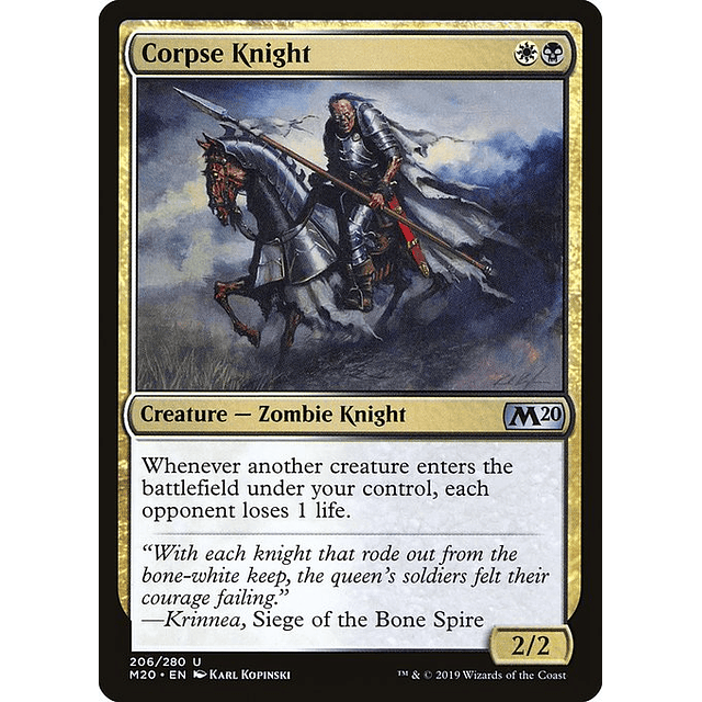 Carta Magic - Corpse Knight - Idioma: Ingles - Edicion: Core Set 2020