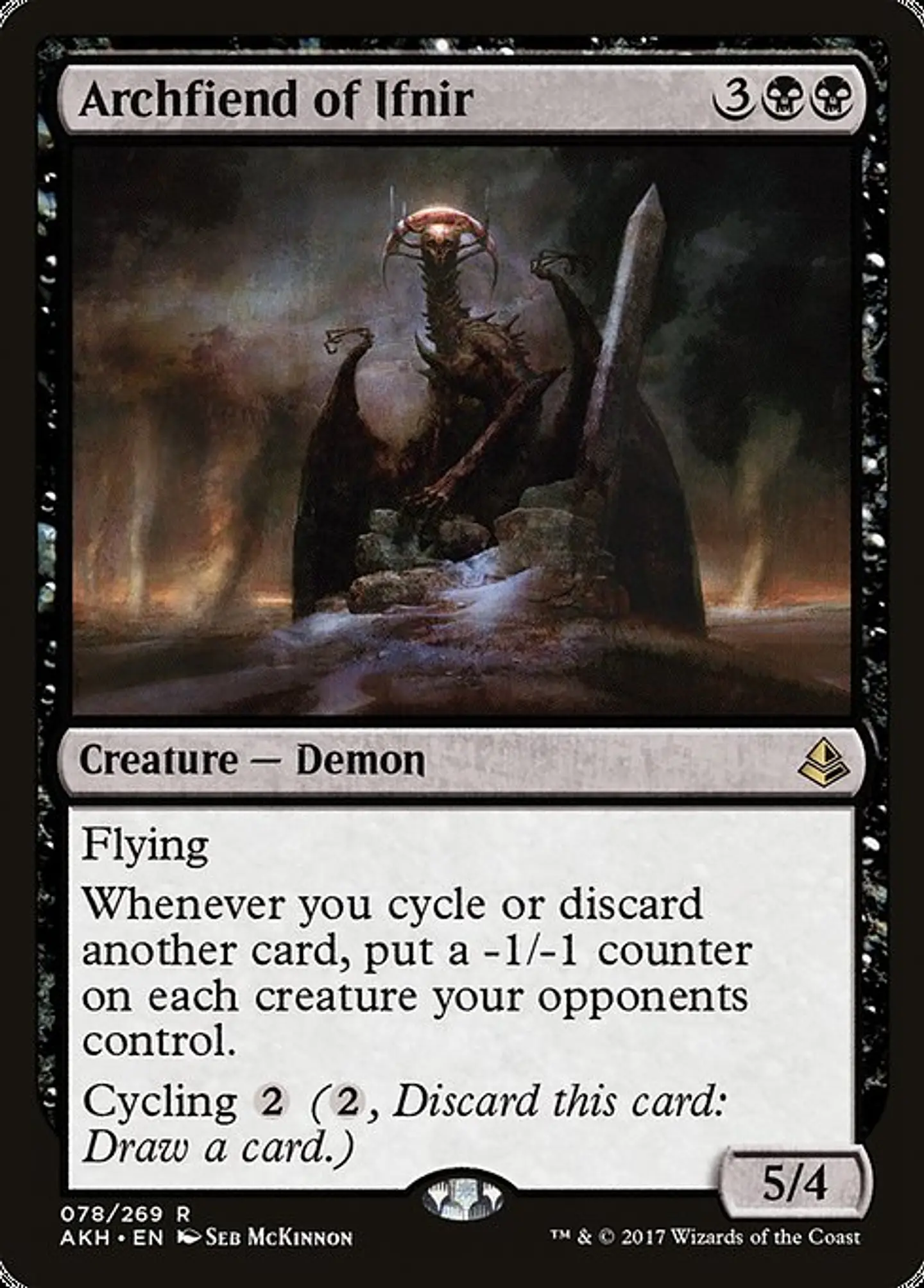 Carta Magic - Archfiend of Ifnir - Idioma: Español - Edicion: Amonkhet 1