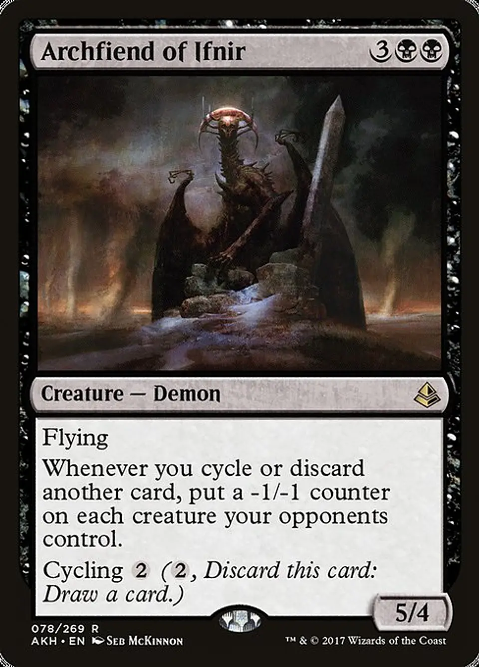 Carta Magic - Archfiend of Ifnir - Idioma: Español - Edicion: Amonkhet 1