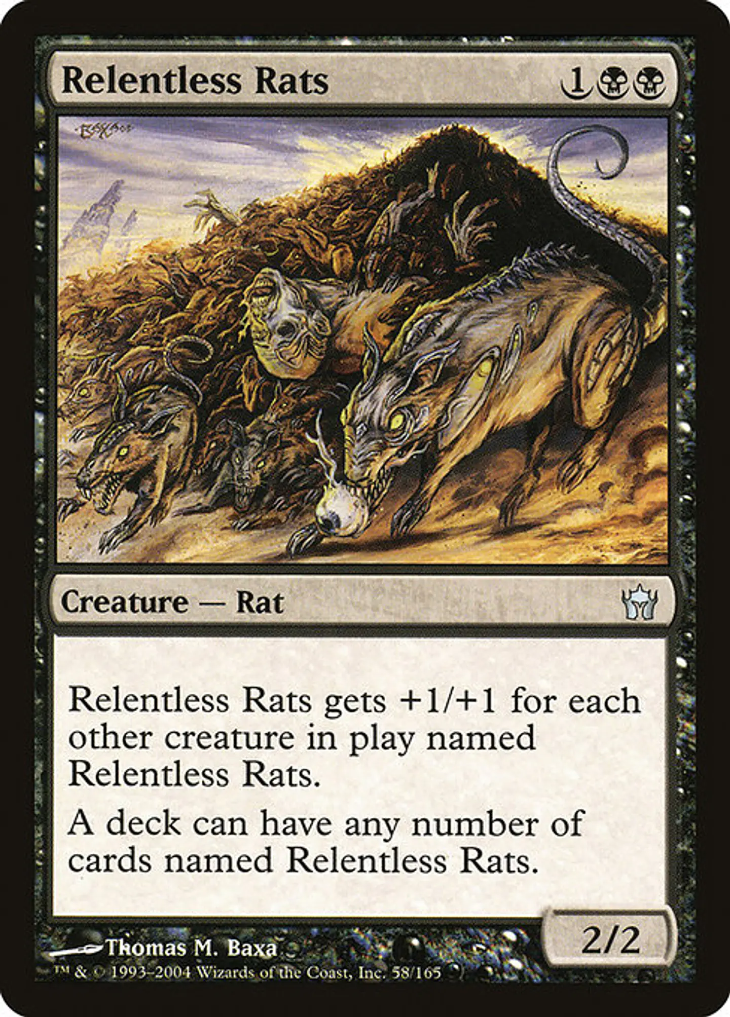 Carta Magic - Relentless Rats - Idioma: Español - Edicion: Fifth Dawn 1