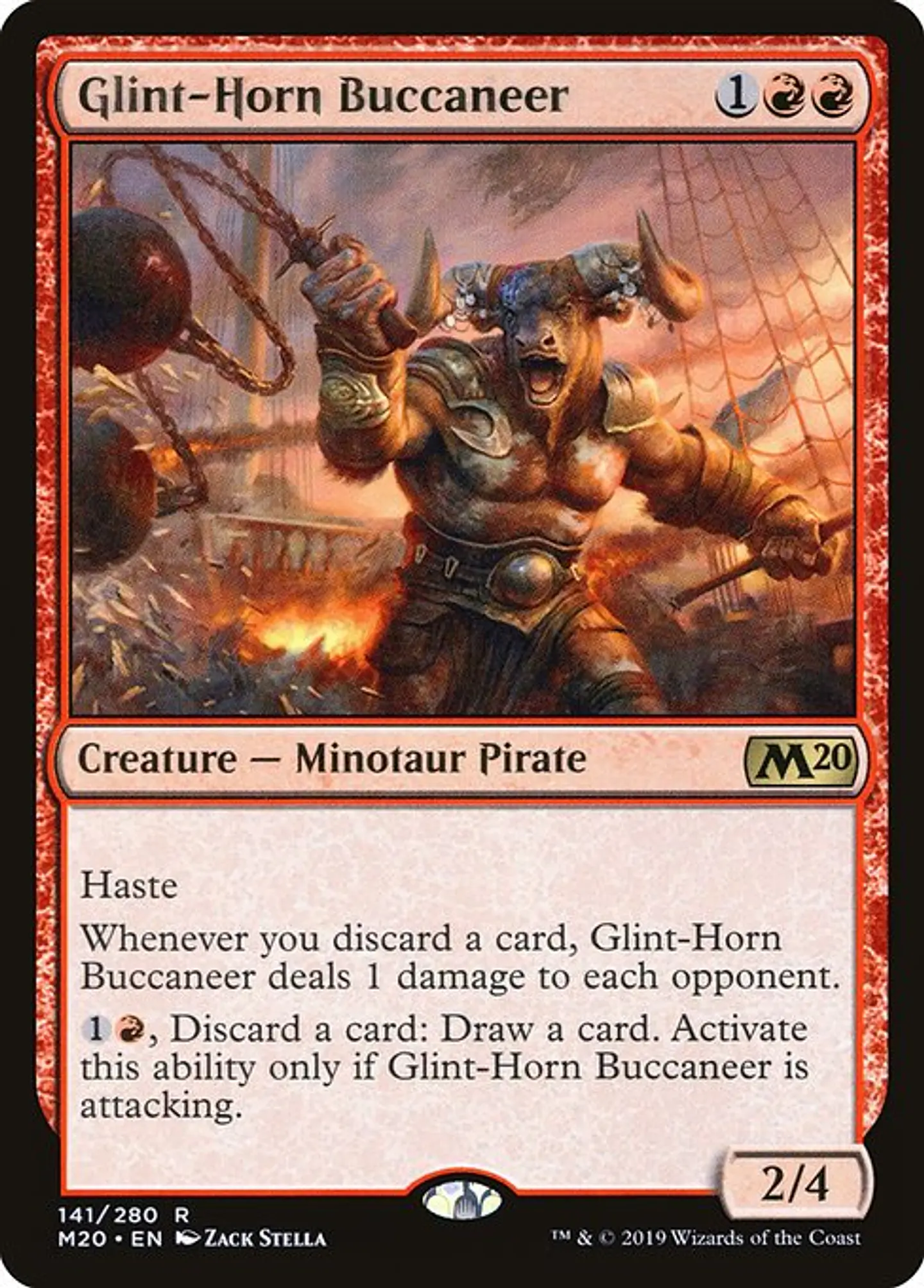 Carta Magic - Glint-Horn Buccaneer - Idioma: Ingles - Edicion: Core Set 2020 1