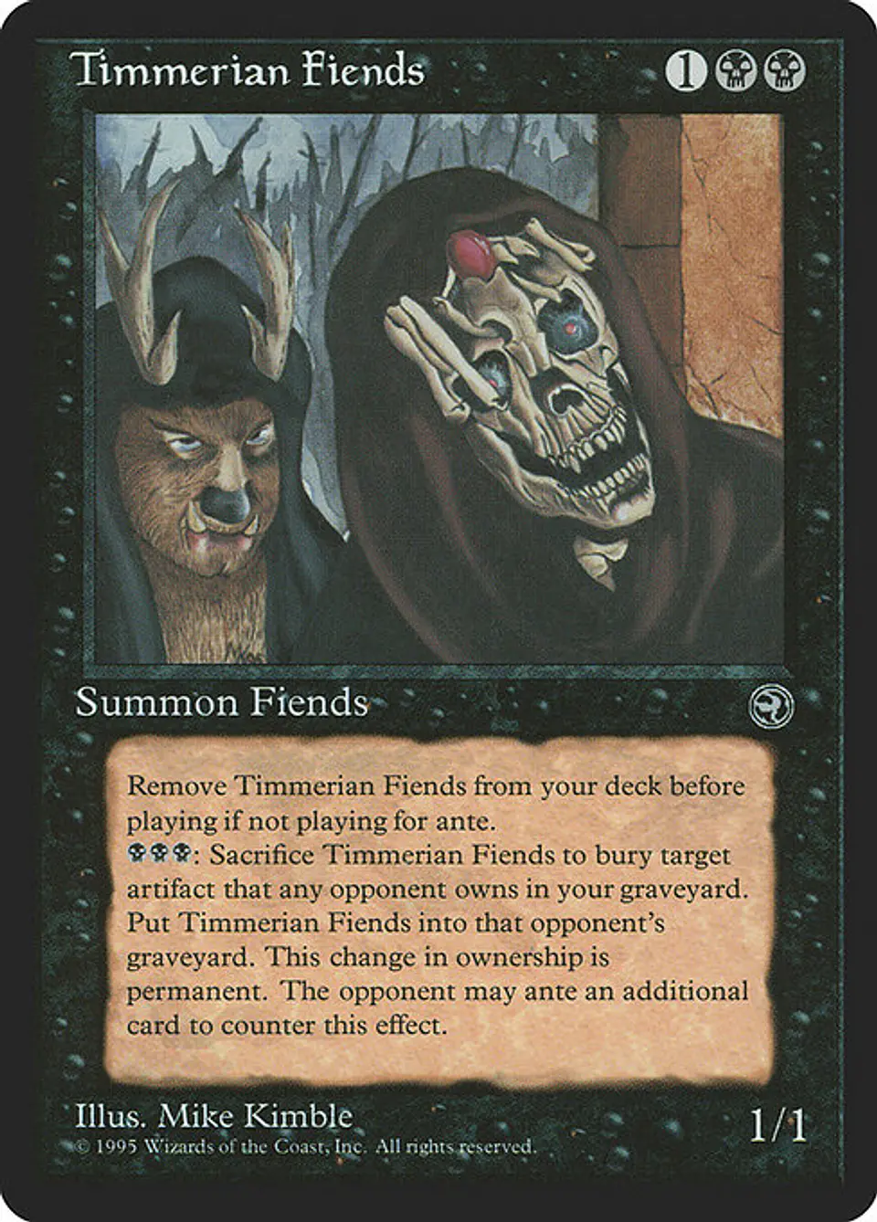 Carta Magic - Timmerian Fiends - Idioma: Ingles - Edicion: Homelands 1