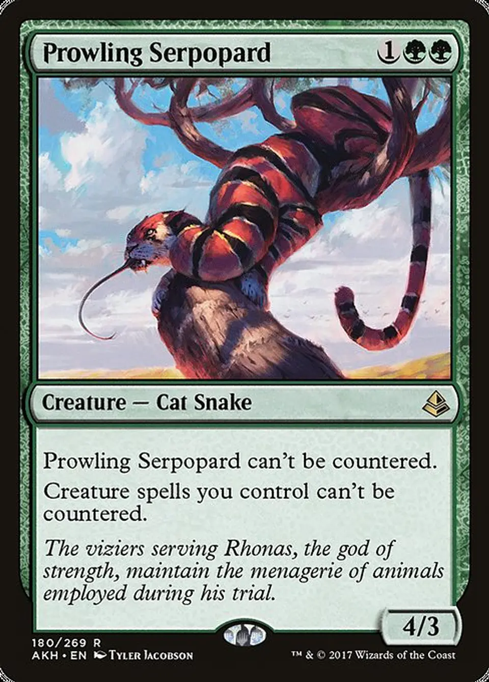 Carta Magic - Prowling Serpopard - Idioma: Español - Edicion: Amonkhet 1